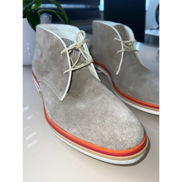 Men\'s King & Stone, Casual low boots Grey /orange  size 11 main image 13